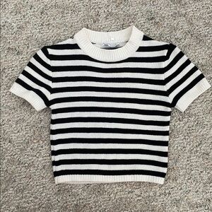 Zara Knit Striped Crop Top